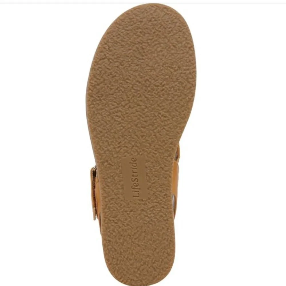 NIB LifeStride Women’s Waverly Sandal – Inca Gold, Size 8W